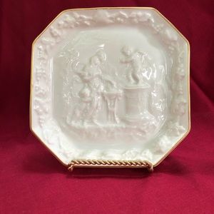 Limoges porcelain Adam & Eve Garden of Eden Motif Decorative Plate.